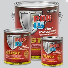 POR15 45008 (GLOSS BLACK) Rust Preventive Paint ~ 1 Pint