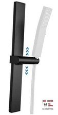 No Drilling Metal Shower Slide Bar with Height and Angle Matte Black