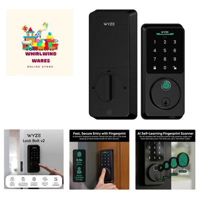 Fingerprint Keyless Entry Smart Lock v2 - AI Learning, Auto-Lock, Durable Design - Image 1 of 4