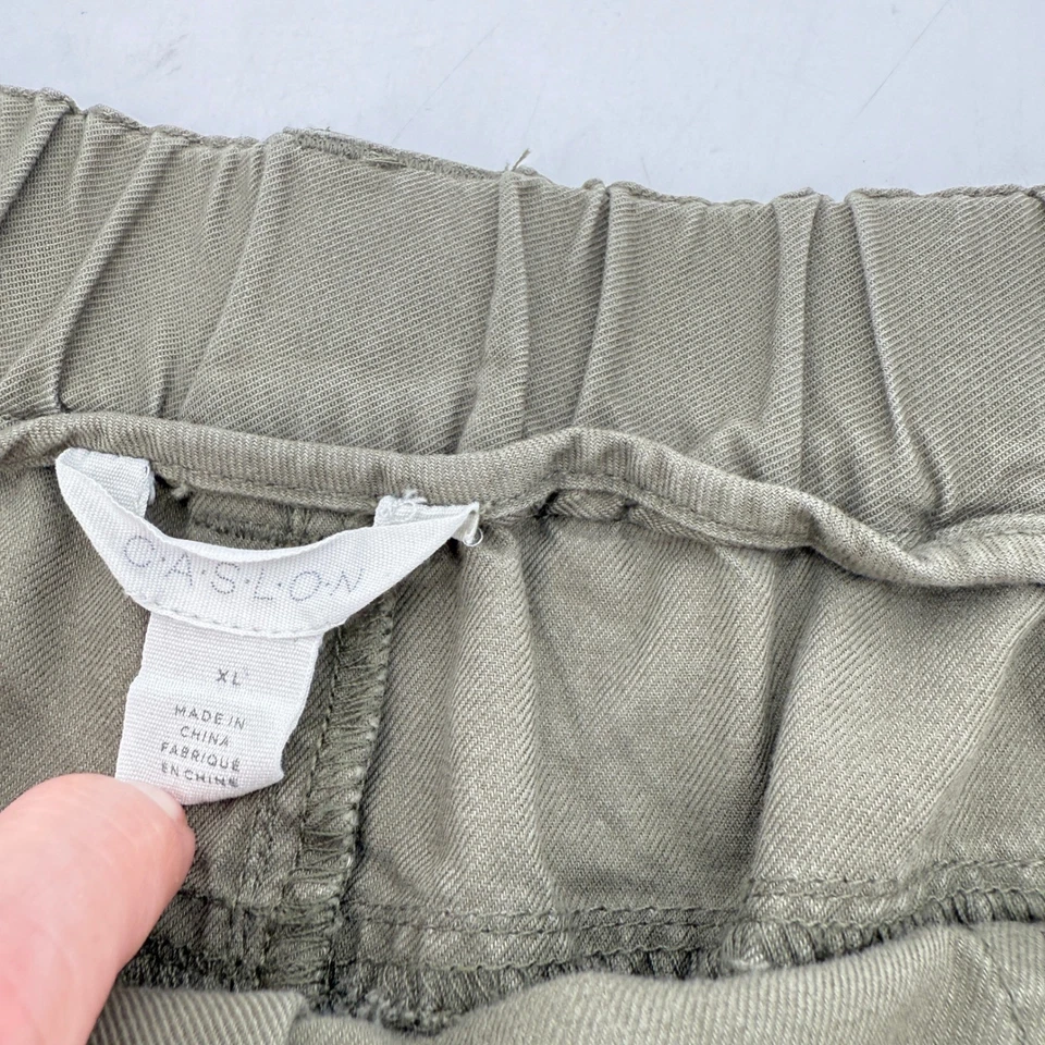 Falda Caslon Verde Oliva Utilitaria Línea A Bolsillos Talla XL Preppy Academia Boho Foto 4 de 4