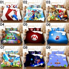 Super Mario Single/Double/Queen/King Bed Quilt/Doona/Duvet Cover Set Pillowcase