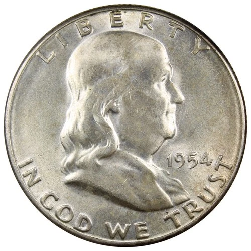 1954-S Franklin Half Dollar BU Brilliantly Uncirculated 50C A2737