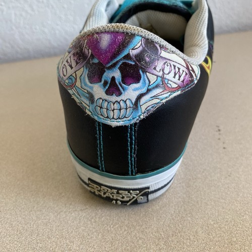 Zapato de Skate Y2K Ed Hardy Tatuaje Skateboarding SB Zapatilla Talla 9 Zapato Izquierdo Solo - Imagen 7 de 12