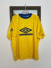 Vintage 90's Umbro Leeds United Football Template Shirt Soccer Jersey Mens Sz L