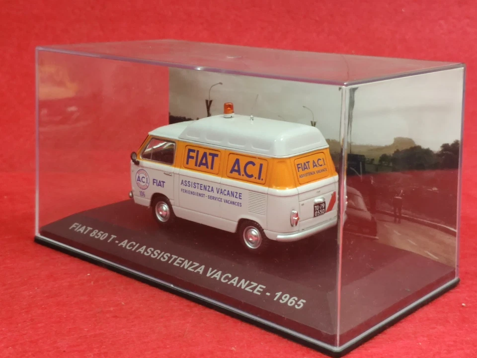 FURGONCINO PUBBLICITARIO 1:43 FIAT 850T ACI ASSISTENZA STRADALE 1965 VINTAGE 🔺 - Immagine 3 di 4