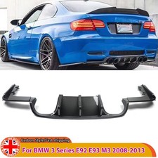 FOR BMW 3 SERIES E92 E93 M3 REAR DIFFUSER QUAD EXHAUST CARBON FIBER STYLE 08-13