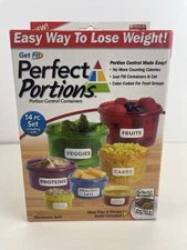 Get Fit Perfect Control Container Set - 14 Piece Set - Meal Plan & Recipes