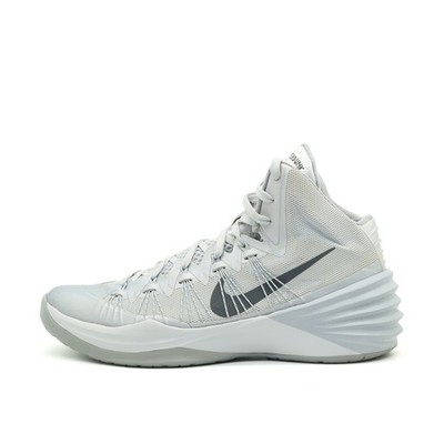 Nike Herren Hyperdunk 2014 Sneaker Grau Weiß Textil Ferse Basketballschuhe EU 44