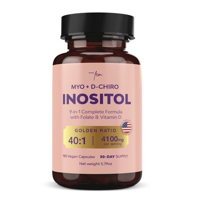 Myo-Inositol & D-Chiro Inositol Supplement for Women 4100mg (40:1 Ratio)   9-...