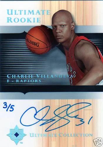 05-06 ULTIMATE CHARLIE VILLANUEVA RC REDEMPTION AUTO /5 - Photo 1/1