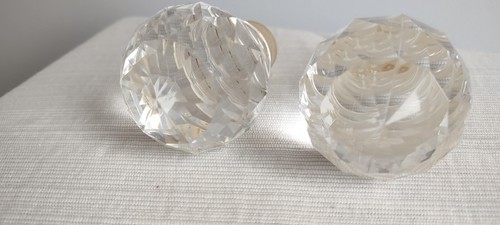 Vintage Acrylic Faceted Wine Bottle Stopper Clear Airtight Silicone Seal  - Picture 5 of 6