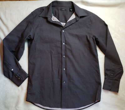 Men's Size Large Cezani Button Down Long Sleeve Shirt Geometric Design 