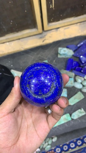 Outstanding 555g Natural Stone Polished Lapis Lazuli Ball Crystal Mineral - Picture 3 of 4