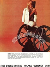 1966 Dodge Monaco Polara Coronet Dart FL Dealer Sales Brochure