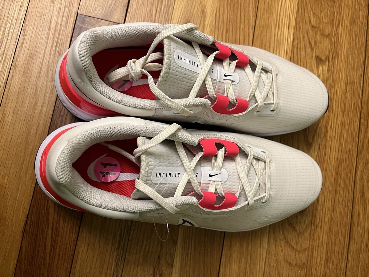 Men\'s Size 10 Nike React Infinity Pro 2 Golf Shoes (DJ5593-041) Crimson White Men main image 2