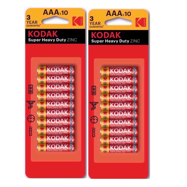 Kodak Heavy Duty Zinc AAA Batteries Pack of Ten for sale online eBay