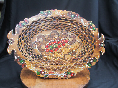 Wooden handcrafted bread backet, decoration