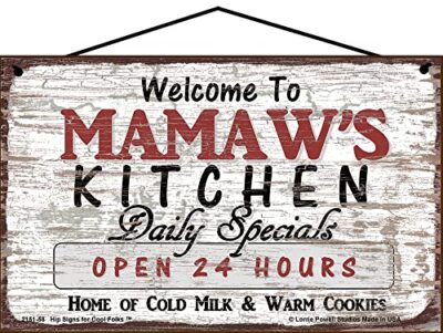 Mamaw's Kitchen Welcome Sign Grandma Grandmother Mother's Day Family Gift