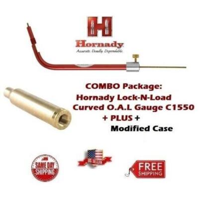 Hornady Lock-N-Load CURVED OAL Gauge C1550 + Modified Case for 220 Swift A220