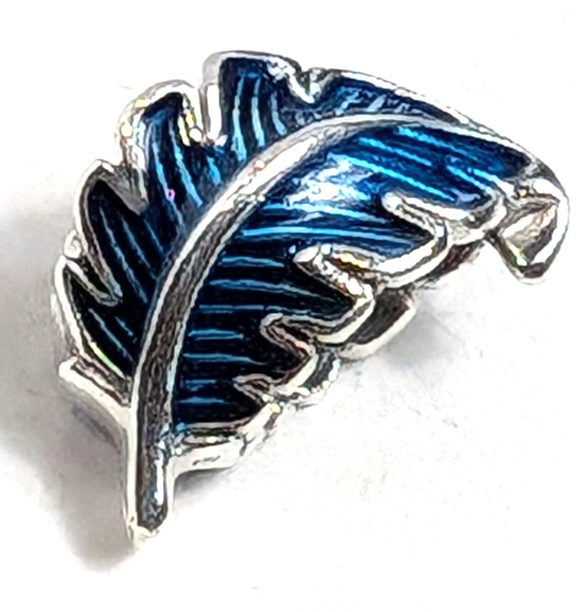 Authentic Pandora Charm, Blue Curved Feather Charm, #792576C01 | eBay