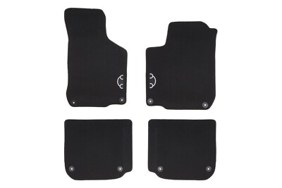 98-10 VW Volkswagen Beetle Carpeted Set of 4 Front & Rear Floor Mats Round Clip