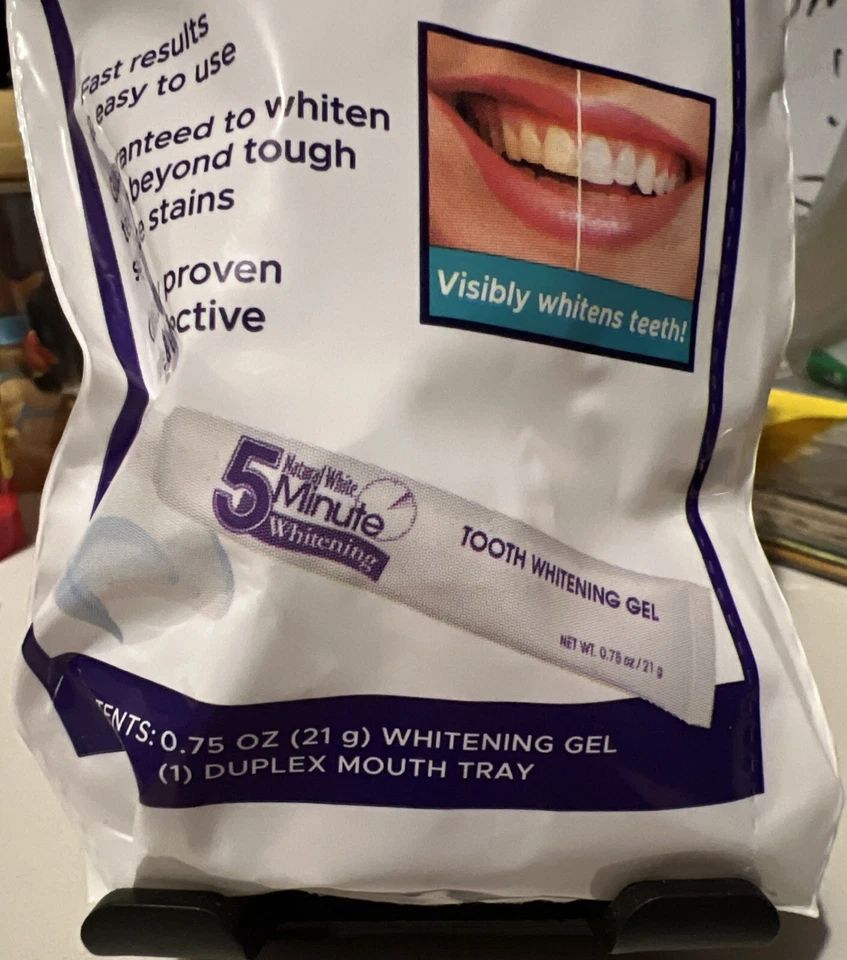 Natural White 5 Minute Teeth Whitening gel w/ Duplex Mouth Tray NEW - Image 2 of 4
