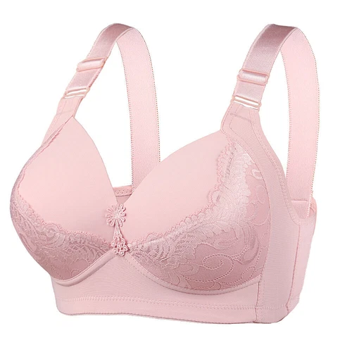 Women's Full Cup Bra Floral Lace Non-Padded Non-Wired Cool Comfort Plus Size D - Picture 2 of 18