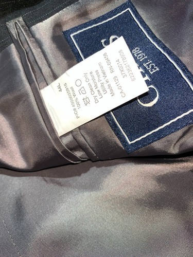 CHAPS RALPH LAUREN BLAZER HOMBRE NEGRO RAYAS TRES BOTONES 44L (32X31) - Imagen 8 de 12