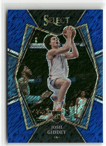 2021-22 Panini Select #143 Josh Giddey Blue Shimmer Prizms RC THUNDER ☘️2A
