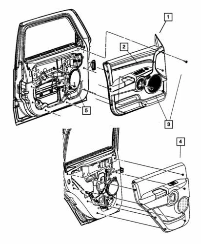 Panel de moldura de puerta delantero izquierdo para Jeep Commander 2006-2007 (N/P 1DW001D5AB)