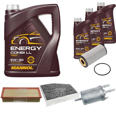 FEBI BILSTEIN Inspektionspaket 8L MANNOL Energy Combi LL 5W-30 für VW Beetle
