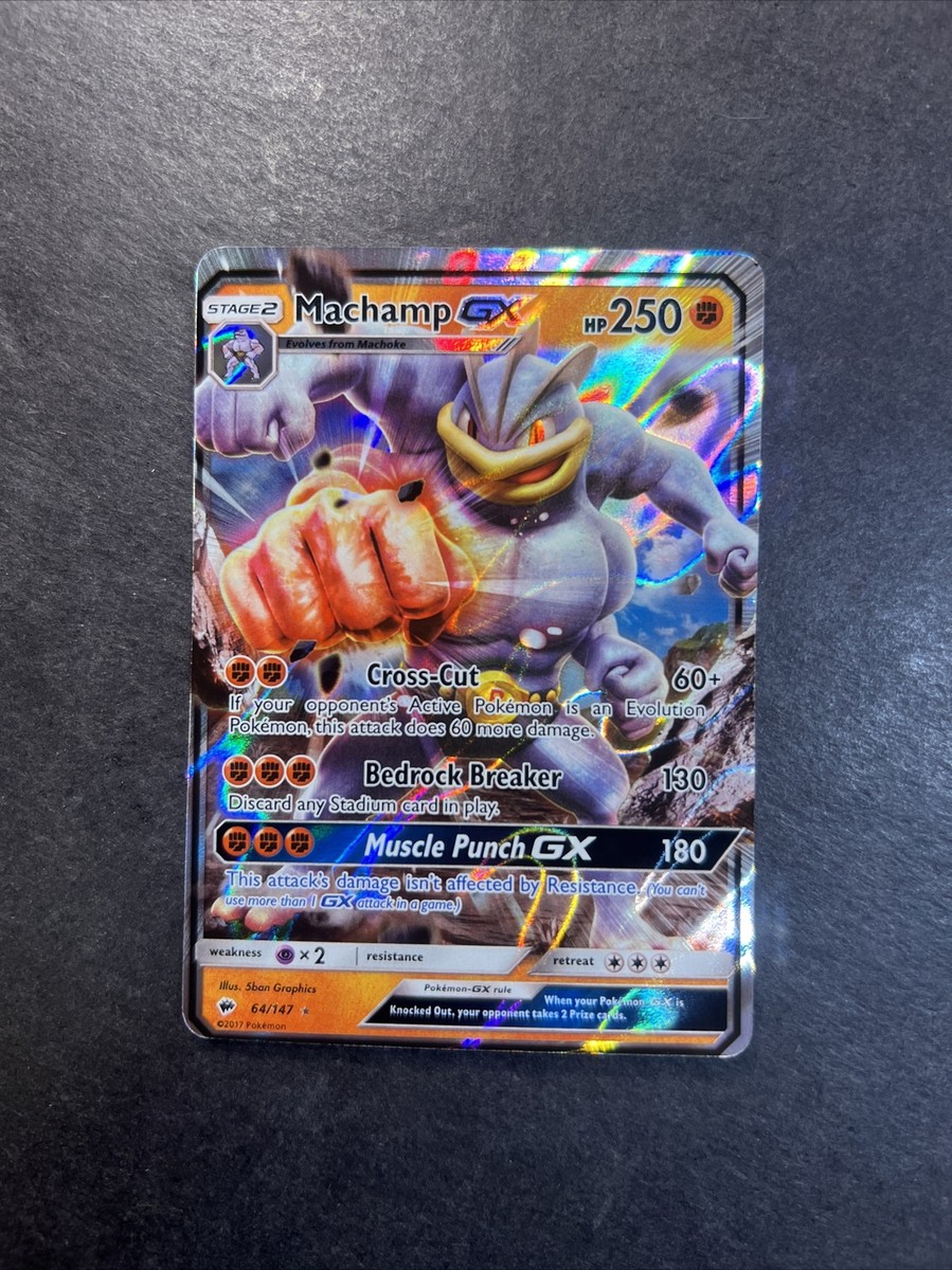 Pokemon Burning Shadows ULTRA RARE Machamp GX 64/147 - ERROR Pokemon Burning Shadows ULTRA RARE Machamp GX 64/147 - ERROR