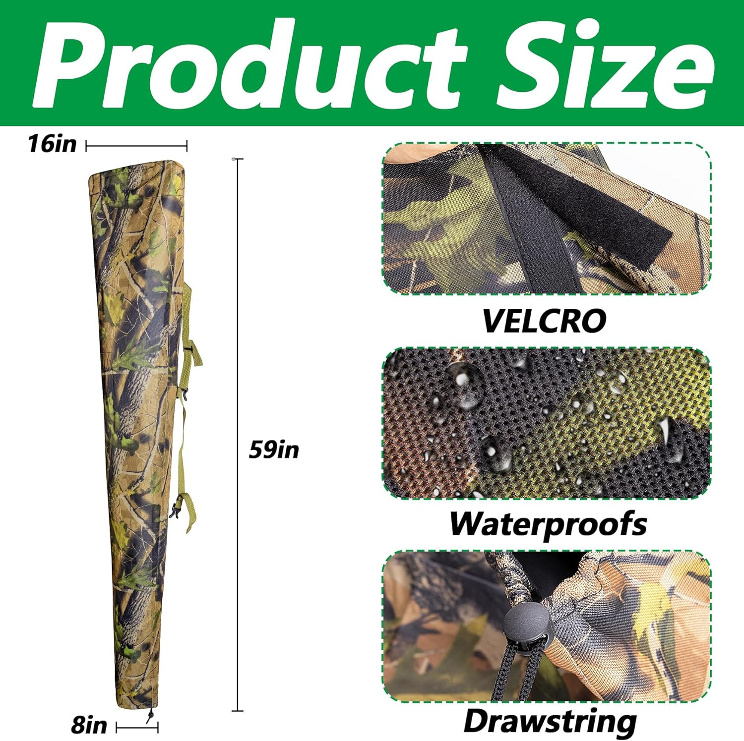 Adjustable Camo Feeders-100 Lb Tree Hugger Gravity Deer Feeder with Adjustable S