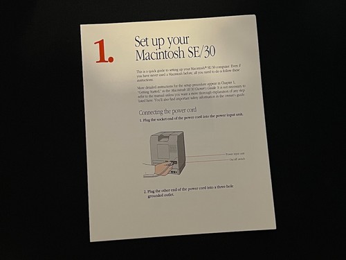 Apple Macintosh SE/30 manual and papers - Photo 4/7