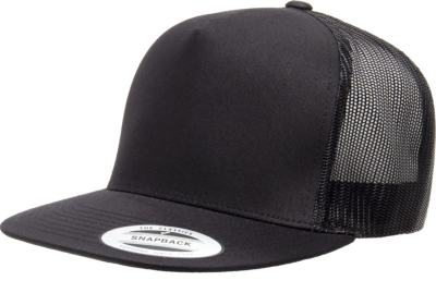 Yupoong 6006 YP Classics 5 Panel Trucker Hat Snapback Mesh Back Flat Bill Cap
