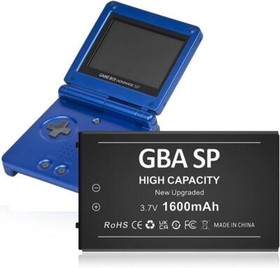 For Gameboy Advance SP Battery Rechargeable 1600mAh Nintendo GBA SP Replacement