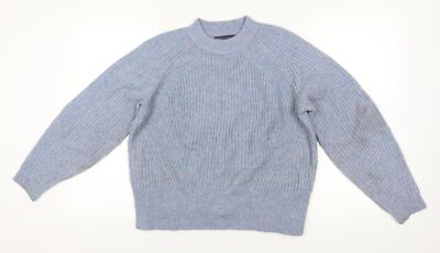 Marks and Spencer Pullover blau Acryl, M, Rundhalsausschnitt