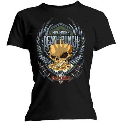 Five Finger Death Punch Trouble Short Sleeve Tee Black New