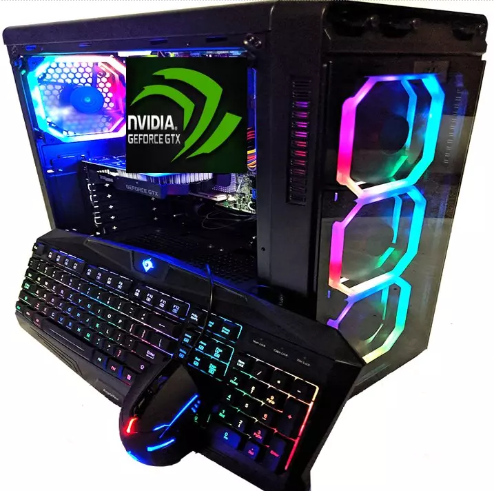  HP RGB Gaming Desktop PC, Intel Quad I7 up to 3.8Ghz