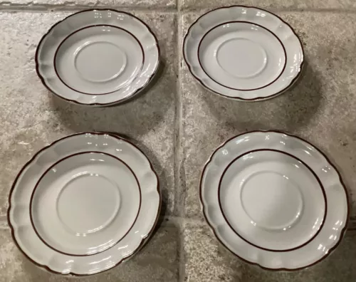 Vintage Set of 4 Hearthside Cumberland Mayblossom Saucer Plates Stoneware Japan
