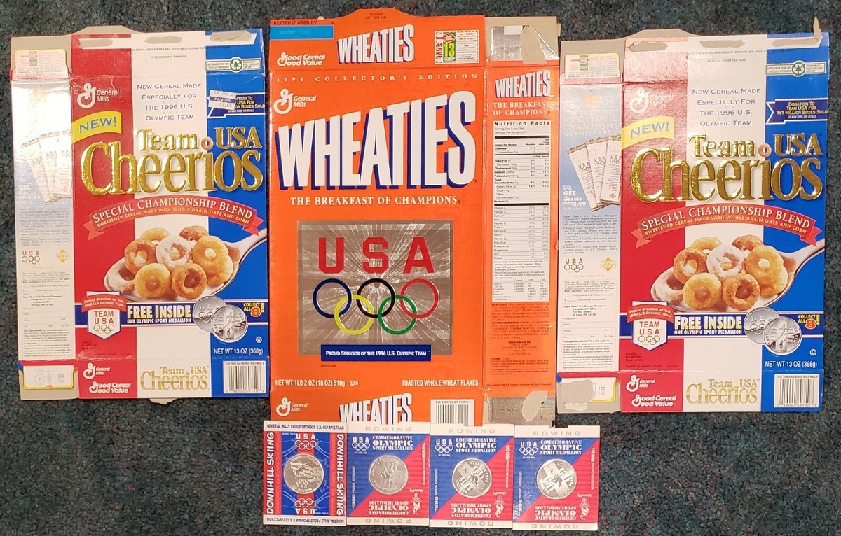 1996 Olympics Wheaties Cheerios Medallions SEE SCANS | eBay