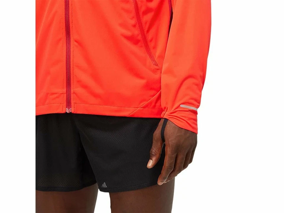 Asics Men's VENTILATE JACKET Running Training Lightweight Jacket Red 2011A785 - Image 4 of 4