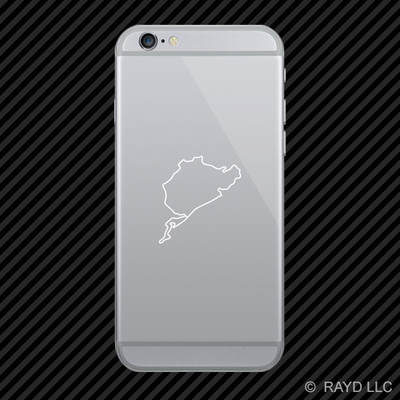 (2x) Nurburgring Cell Phone Sticker Mobile track many colors