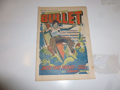 BULLET Comic - Issue 26 - Date 07/08/1976 - UK Comic which has punch holes in it