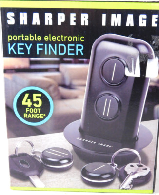 Sharper Image Portable Electronic Key Finder 45' Range 2 Fobs Included. NIB