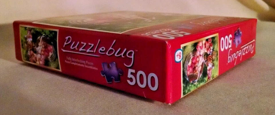 GNOME PUZZLE PUZZLEBUG 500 PC NEW 2015 APPLE PICKIN' 3700 LPF WOVEN BASKET DWARF - Image 4 of 4