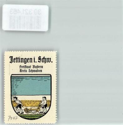 39321453 - 8876 Jettingen-Scheppach vignette coat of arms Free State of Bavaria district