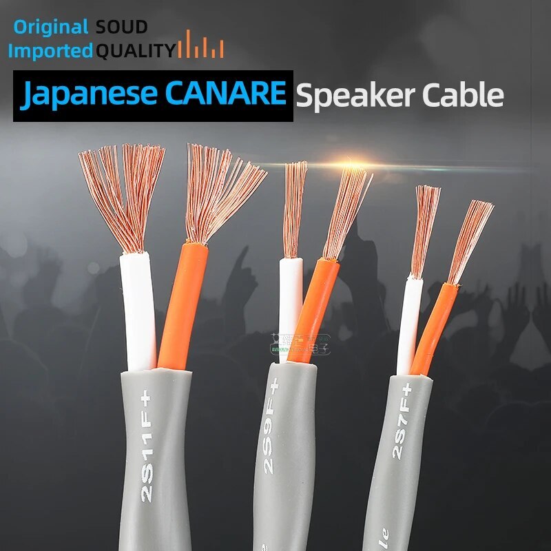 1 meter Japan CANARE HIFI Audio Speaker Cable 2S7F/9F/11F 4S8