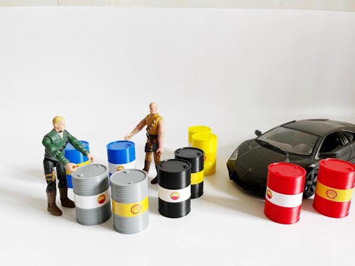 1:18/24/43/64 Diorama Workshop Oil Drum Models Garage Scene Display Props Model - Picture 13 of 23
