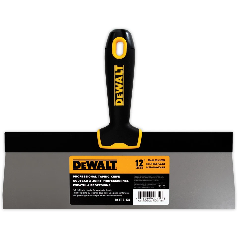 Combo de faca de fita DEWALT 8" 10" 12" com 14" panela de lama 6" faca de massa | DXTT-3-174 - Imagem 3 de 4
